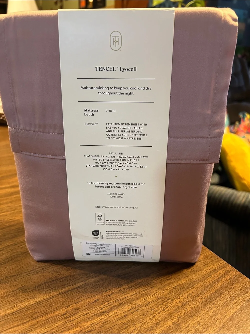Threshold TENCEL Lyocell Sheet Set - Mauve Pink